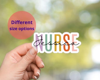 Custom Nurse Name Sticker Funny Nurse sticker Nursing student RN gift healthcare RN sticker Nurse gift water bottle nurse sticker locker dec