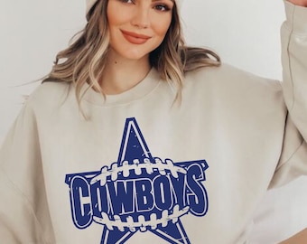 Vintage Cowboys Football Sweatshirt, Dallas Football Fan Gift For Football Fan Cowboys Sweatshirt Cowboys Tee Dallas Shirt Dallas Game Day
