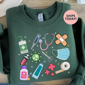 Nurse Sweatshirt with accessories, New Nurse Gift, Nurse Appreciation, Nurse Student Sweatshirt, Registered Nurse Shirt Nursing School Tee