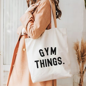 Gym Things Bag, Gym Tote Bag for her, Gym Lovers Gift, Gym Bag for Mom Gift, Christmas Gift Tote, Training Bag For Mom Gift for Mom Tote Bag