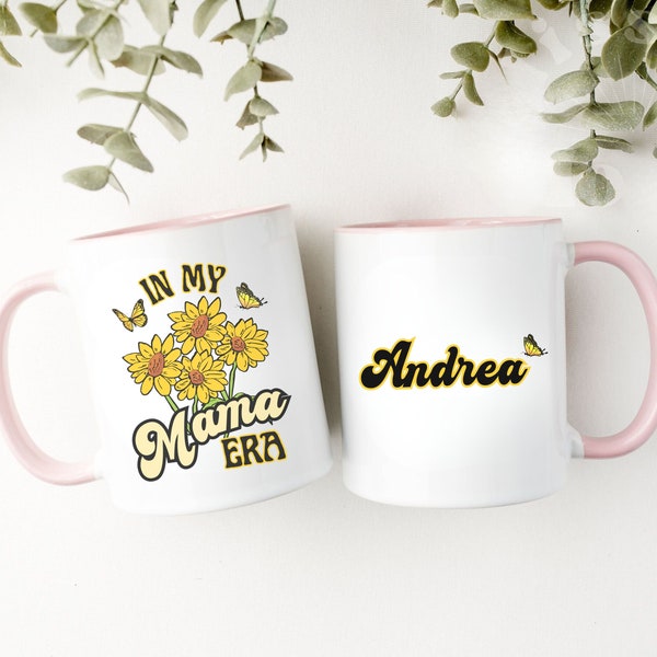 Flower Mama Mug, Personalized Mama Gift, Mother's Day Mug, Sunflower Mom Gift, Plant Lover Cup, Mom Birthday Gift, Mom's Garden Mug Mom Gift