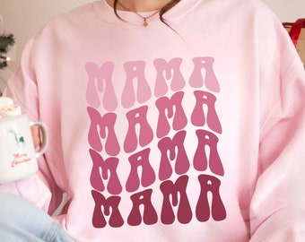 Sweat maman couleurs confort, cadeau sweat vintage maman, t-shirts maman à fleurs, chemises maman rétro, cadeau de fête des mères sweat groovy maman