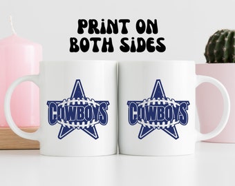 Dallas Cowboys Becher, Cowboys Fußballbecher Dallas Fußballbecher Dallas Fußballfan Geschenk für Fußballfan Cowboys Kaffeetasse NFL Becher Dallas Becher