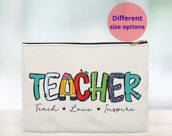 Teacher Pencil Pouch Teacher Gift  makeup bag makeup Pouch for Teacher Appreciation Gift for Teacher Pouch Bag for Teacher Accessories Bag