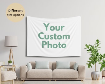 Custom Tapestry from your favorite photo Custom Wall Decor Tapestry Art for Pet Memorial Wedding Party Backdrop, Custom backdrop Family Gift