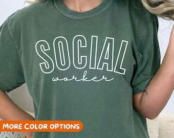 Retro Social Worker Shirt, Gift For Social Worker, School Counselor Shirts, Therapist Shirts, Social Worker School Shirt, MSW Student Gifts