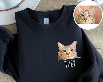 Personalized Pet Sweatshirt, Custom Pet from Photo, Pet Photo Hoodie, Custom Pet Sweater, Personalized Dog Shirt, Dog Shirt Custom Cat Shirt