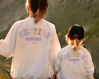 Mama&#39;s Besties Matching Sweatshirt, Mama&#39;s Besties Shirt, Mom and daughter Baby shower gifts Mommy and Me Christmas Sweaters Matching Shirts