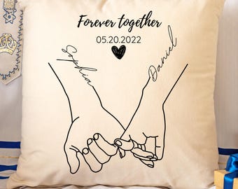 Custom Couple Name Pillow, Anniversary Gifts, Anniversary Pillow, Wedding Gift, Personalized Couple Throw Pillow, Valentine's Day Gift Idea