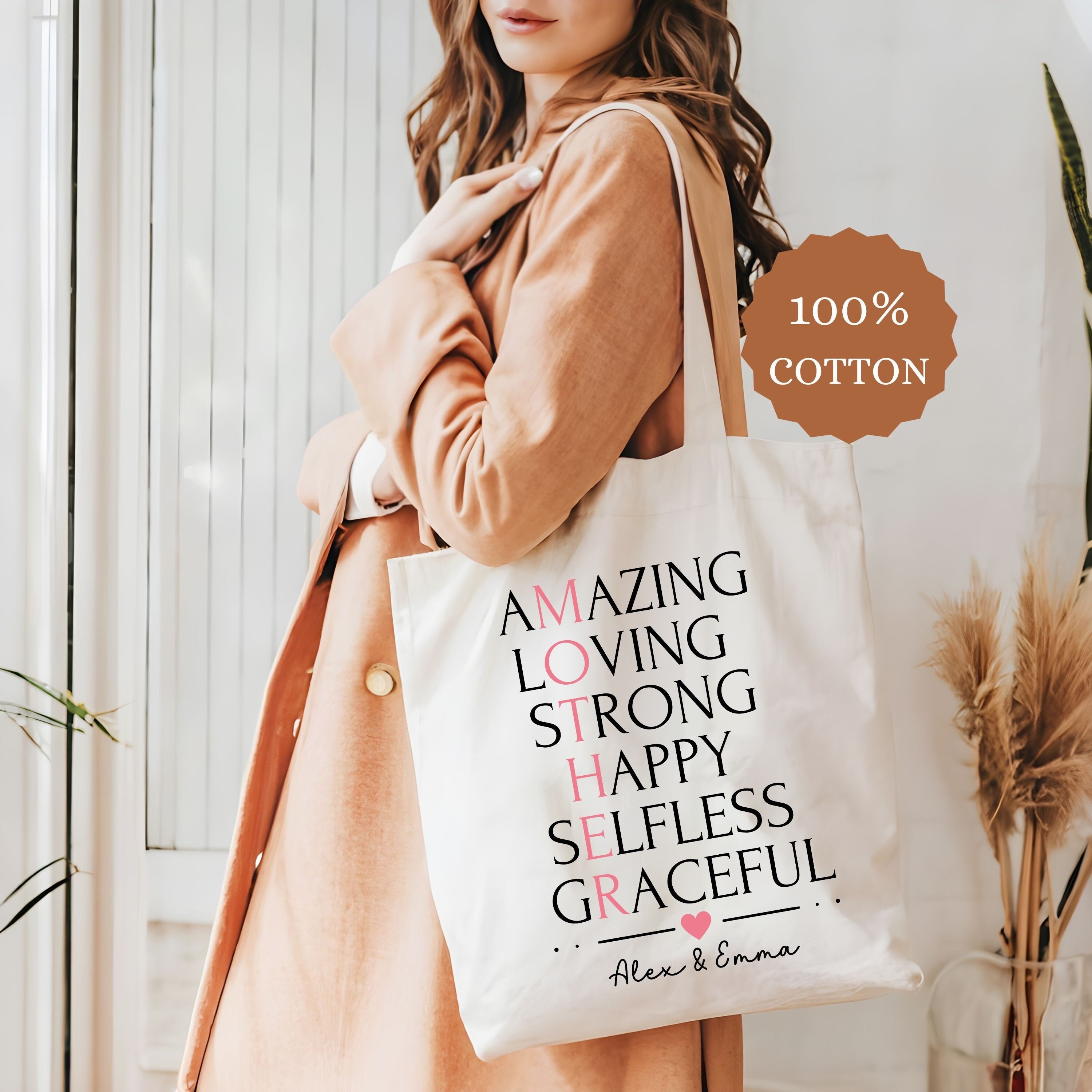 Custom Encouragement Bags For Women Christmas Gift, Motivational Mother Tote Bag, Inspirational Gift for Mom, Empowerment Bag for Mom Gift