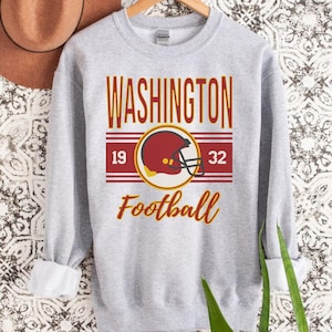 Washington Commanders Football Sweatshirt, Washington Crewneck, Vintage Style Washington Sweatshirt, Commanders Sweater, Washington Fan Gift