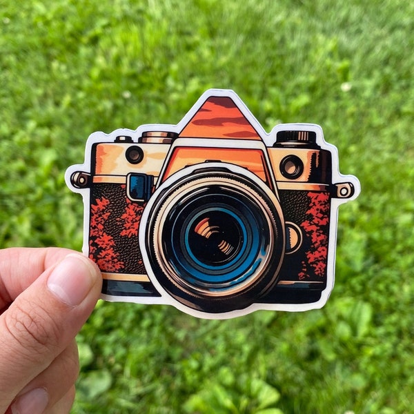 Film Camera Sticker, Laptop Decal, Photography Lover, School Stickers, Hydroflask Sticker, Waterproof Sticker, Birthday Gift, Camera Gift