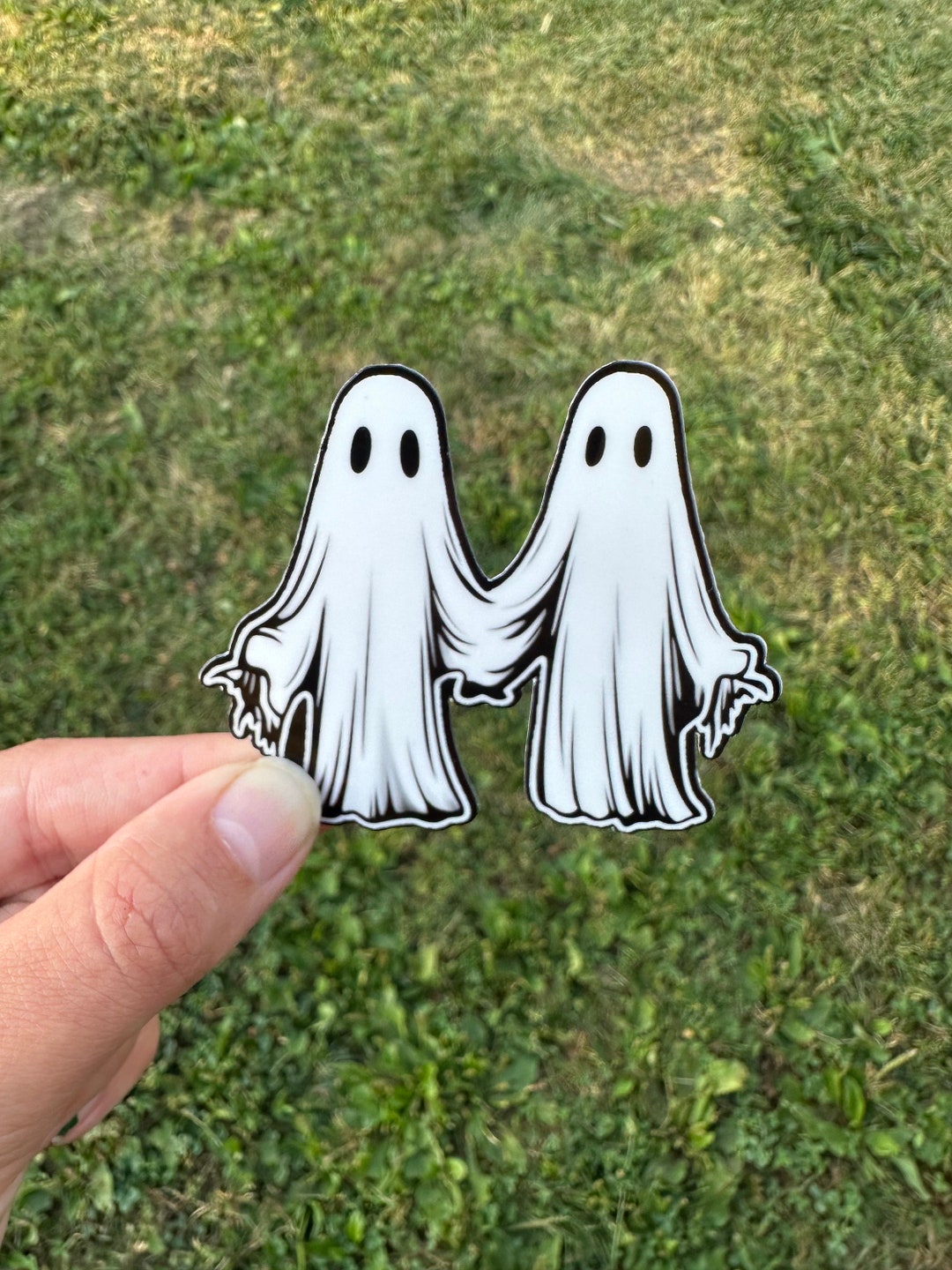 Ghosts Holding Hands Ghost Sticker Spooky Decal for Etsy