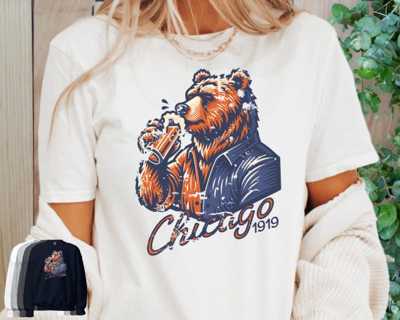 Vintage Chicago Bear Shirt, Chicago Football, Chicago Bear Gift, Chicago Football Shirt, Chicago Vintage, Game Day Shirt
