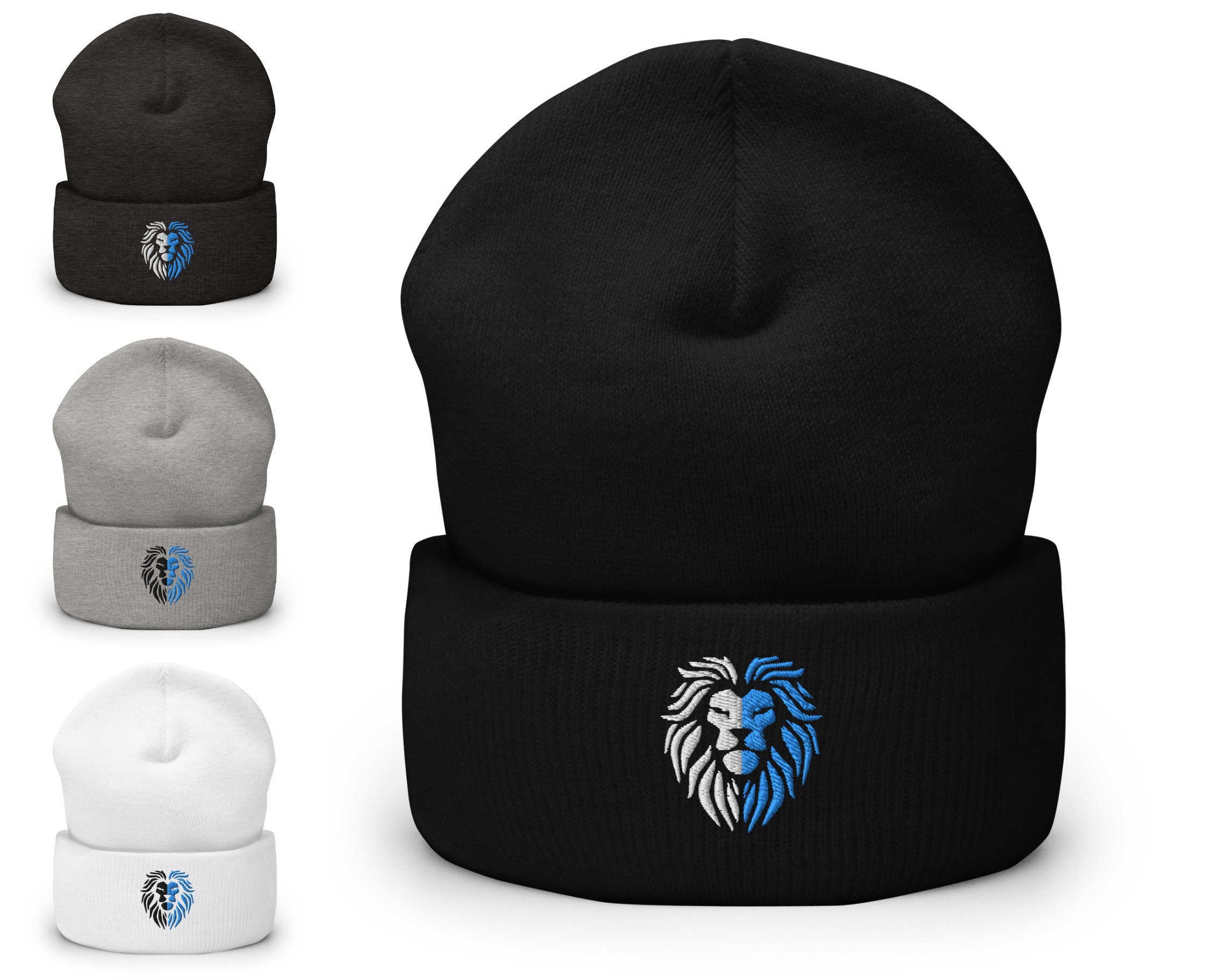 Detroit Lion Winter Hat Detroit Lion Beanie Detroit Lion Gift Detroit Lion Gift for Him Detroit Lion Gift for Her Etsy