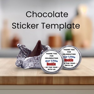 Milk Chocolate Drop 1st Birthday Label Template - Baseball Theme - Thank you gift for Guests - Editable in Canva - Printable sticker labels