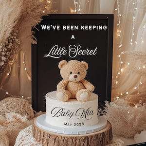 EDITABLE Cake Pregnancy Announcement | Vintage Pregnancy Announcement | Digital Baby Announcement | Floral Announcement