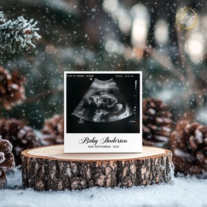 Minimalist Boho Pregnancy Announcement: Customizable Digital Baby Reveal (PDF File)