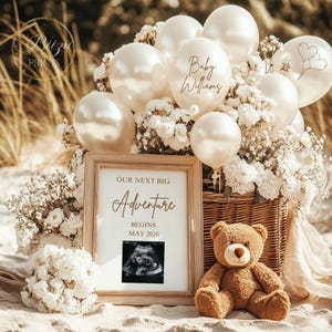 Adventure Pregnancy Announcement: Outdoorsy Camping Theme (Digital Template)