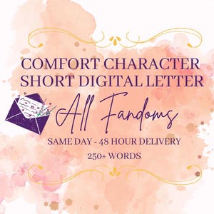 Carta digital Comfort Character com mais de 250 palavras (entrega no mesmo dia - 48 horas)