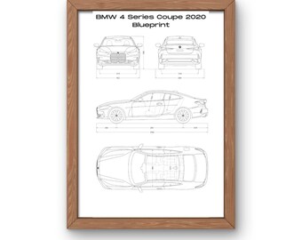 BMW 4er Coupé 2020 Technische Zeichnung