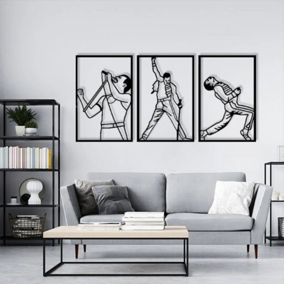 Freddie Mercury Wood Wall Decor Group Queen Wall Decor Etsy