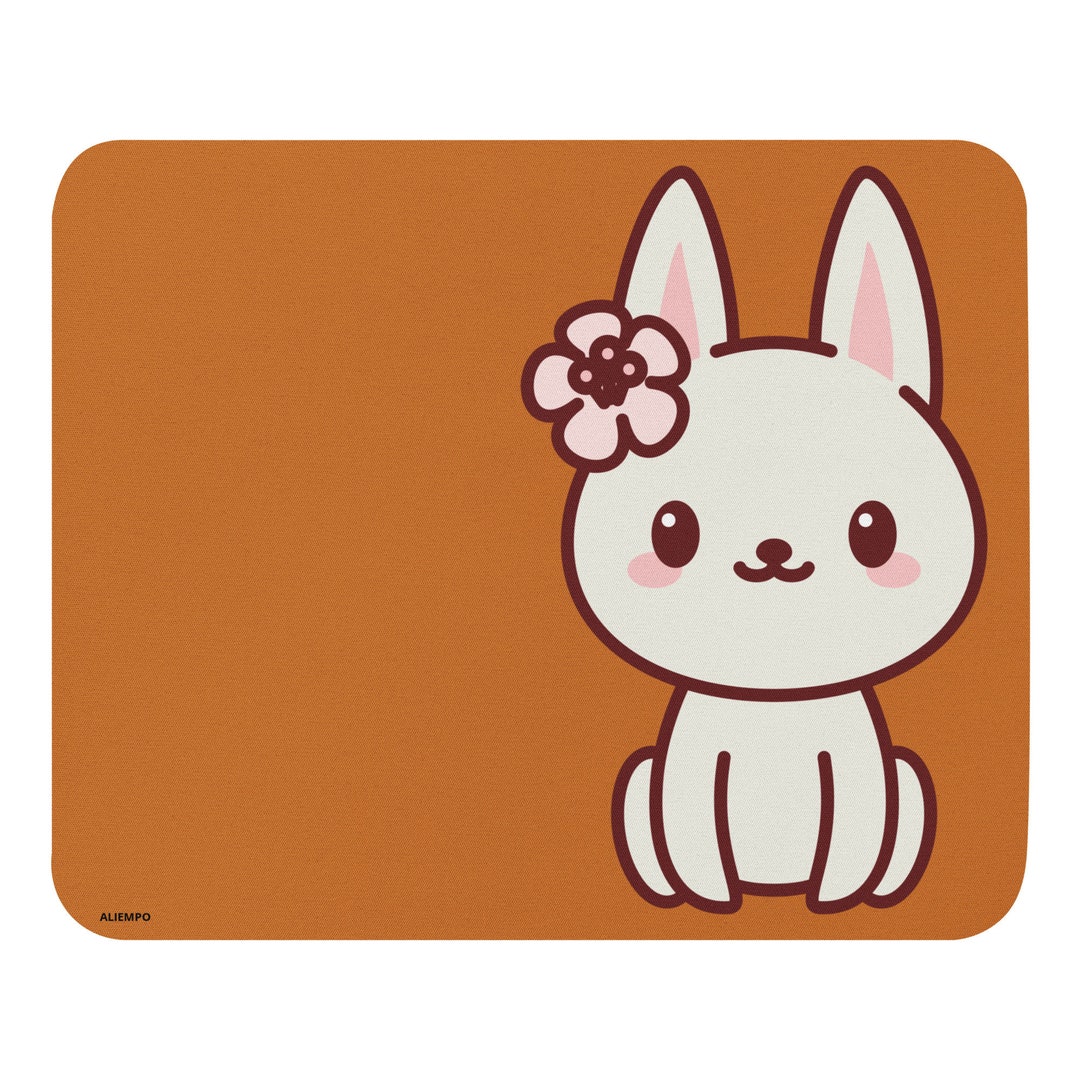 Aliempo Mouse Pad Kawaii Cute Bunny Etsy