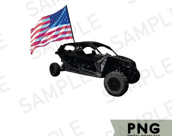 Sublimation PNG Maverick X3 du drapeau Can Am|Sublimation côte à côte png|Sublimation Can Am|Design de t-shirt Can Am Maverick