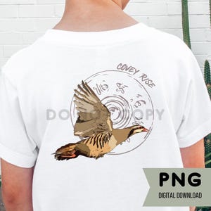 Chukar PNG Bird Hunting Sublimation Upland Bird Tshirt Flying Chukar Covey Rise Chukar Hunting PNG Chukar Tshirt Design for bird hunter