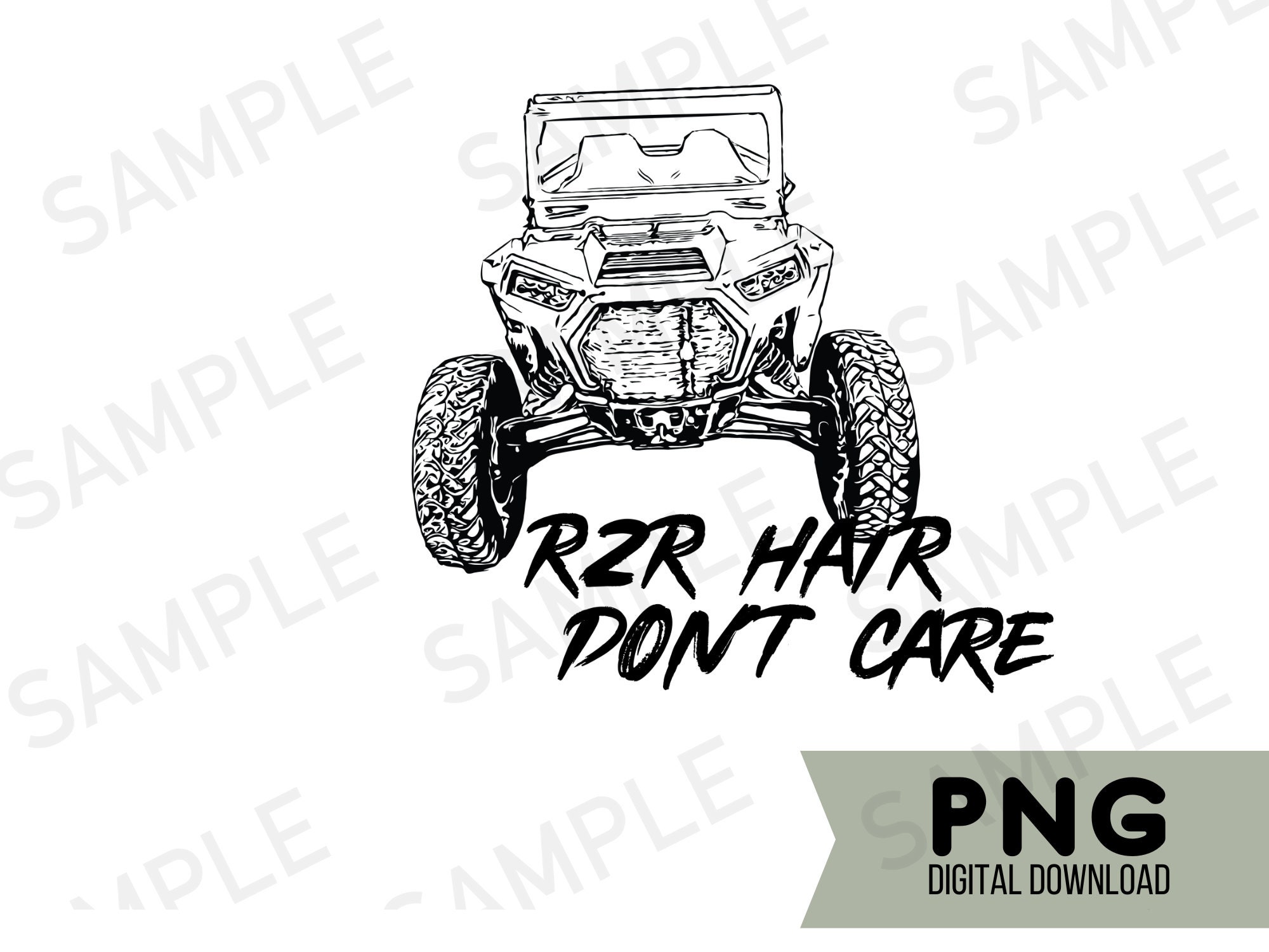 RZR Hair Don't Care PNG Polaris Rzr Sublimation PNG Side by Side