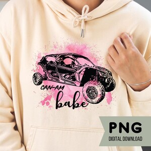 Can Am Babe PNG canam Maverick X3 Sublimation PNG Side by Side tee design for women can am clipart pink canam tshirt design sxs clipart