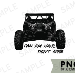Can Am Hair Don't Care PNG Canam Maverick X3 Sublimation PNG Girls Tshirt Design Womens Can am design for girls png Riding Design Women
