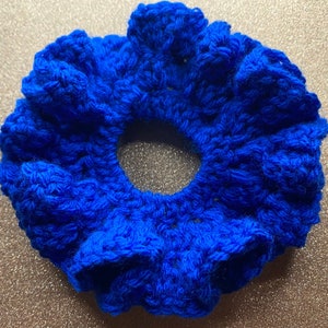 Royal Blue Crochet Scrunchie