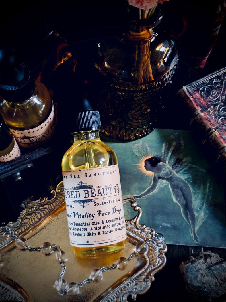 Sérum facial Belleza Sagrada: Botánicos del desierto, incienso y mirra / Frasco de vidrio de 30 ml imagen 2