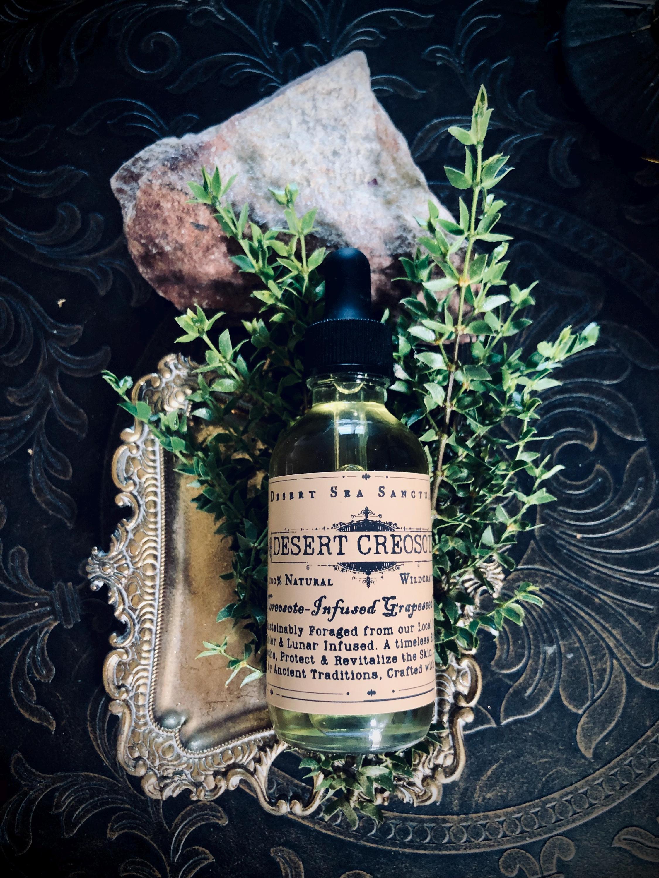Creosote Infused Grapeseed Oil: Natural Eczema & Dry Skin Relief