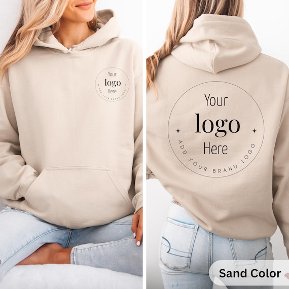Custom Logo Hoodie , Personalized Business Hoodie Front and Back, Upload Your Design Hoodie, Small Business Branding Hoodie, Custom Print