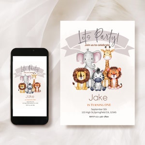 Birthday Party Invitation Children Birthday Party Invitation Template Editable Kids Birthday Party Instant Download Printable Invitation
