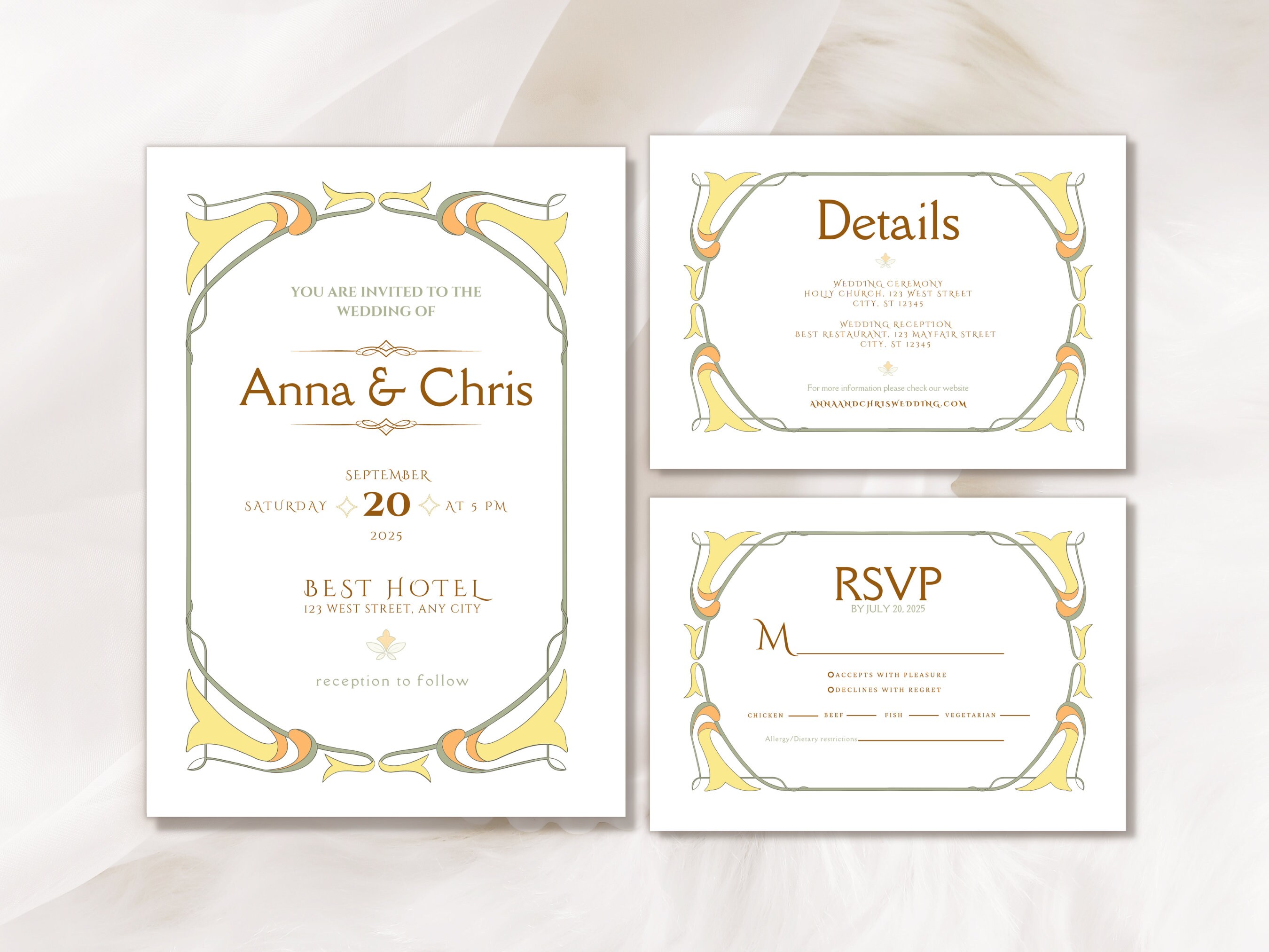 Art Deco Wedding Invitation Template Editable Art Nouveau Wedding Invitation Suite Instant Download Great Gatsby Wedding Minimalist Invite