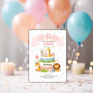 Girl Birthday Party Invitation Children Birthday Party Invitation Template Editable Birthday Party Instant Download Printable Invitation