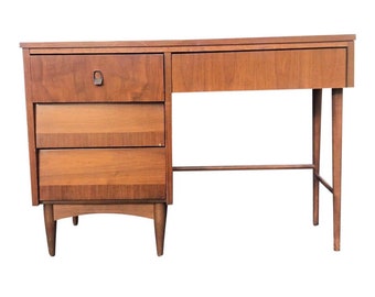 Mid century modern walnut desk 60s minimalist