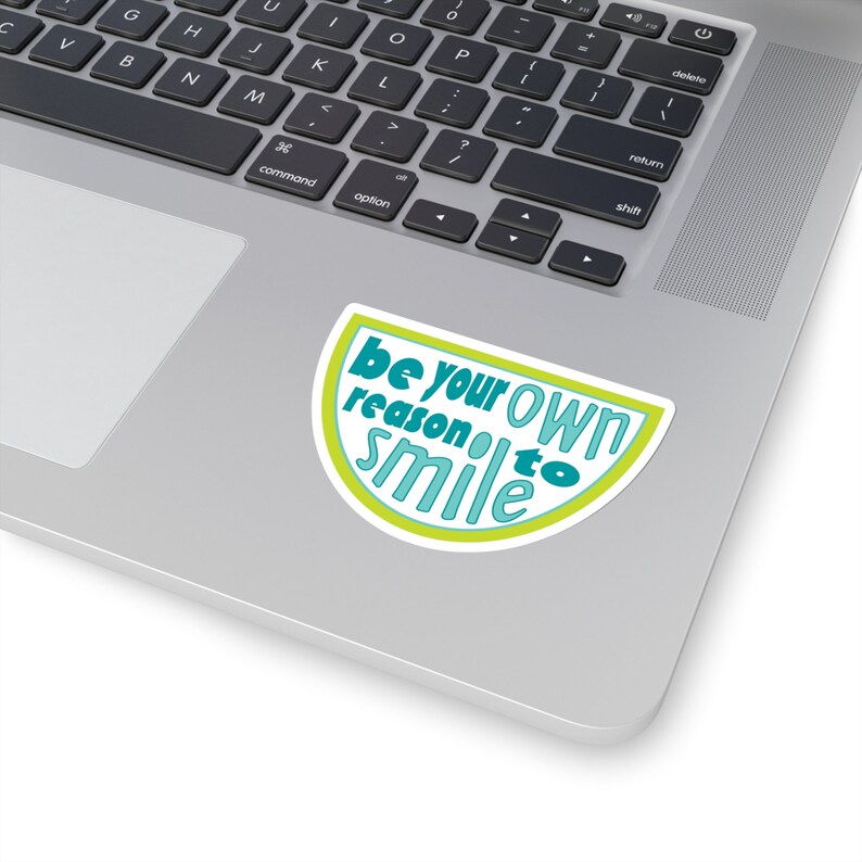Be Your Own Reason To Smile Sticker Teal & Green image 2