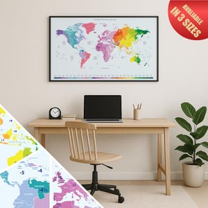 Zeitzonen Weltkarte | Plakat