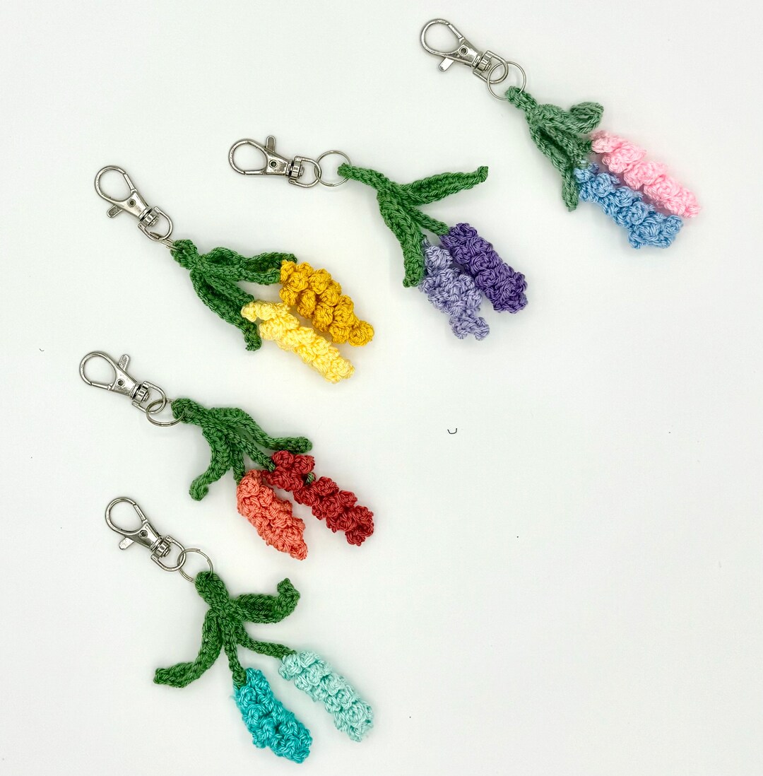 Crochet Flower Key Chain - Etsy