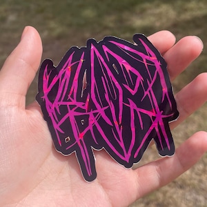 Pegatina con el logotipo de heavy metal del Kpop inspirada en BlackPink