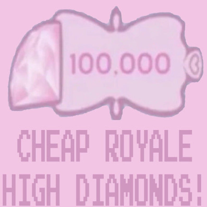 ROBLOX 100k Royale High Diamonds Etsy Australia