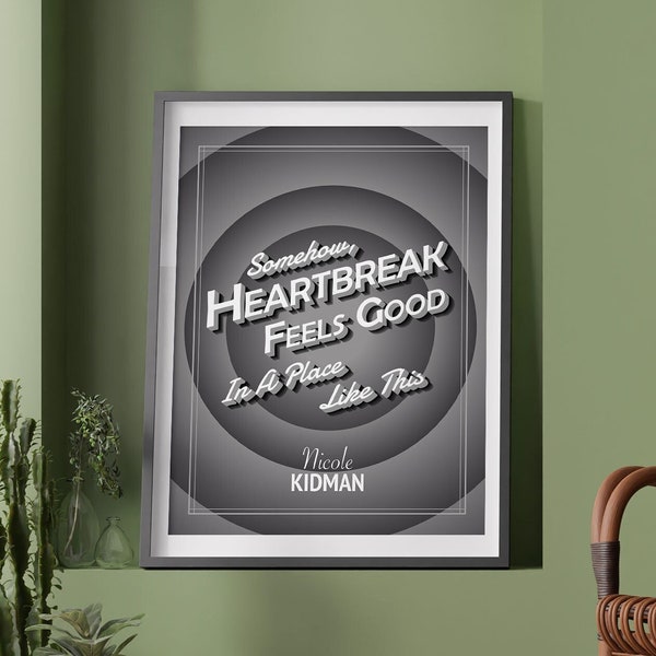 Heartbreak Feels Good in a Place Like This Poster | Digital Download - Wall Art