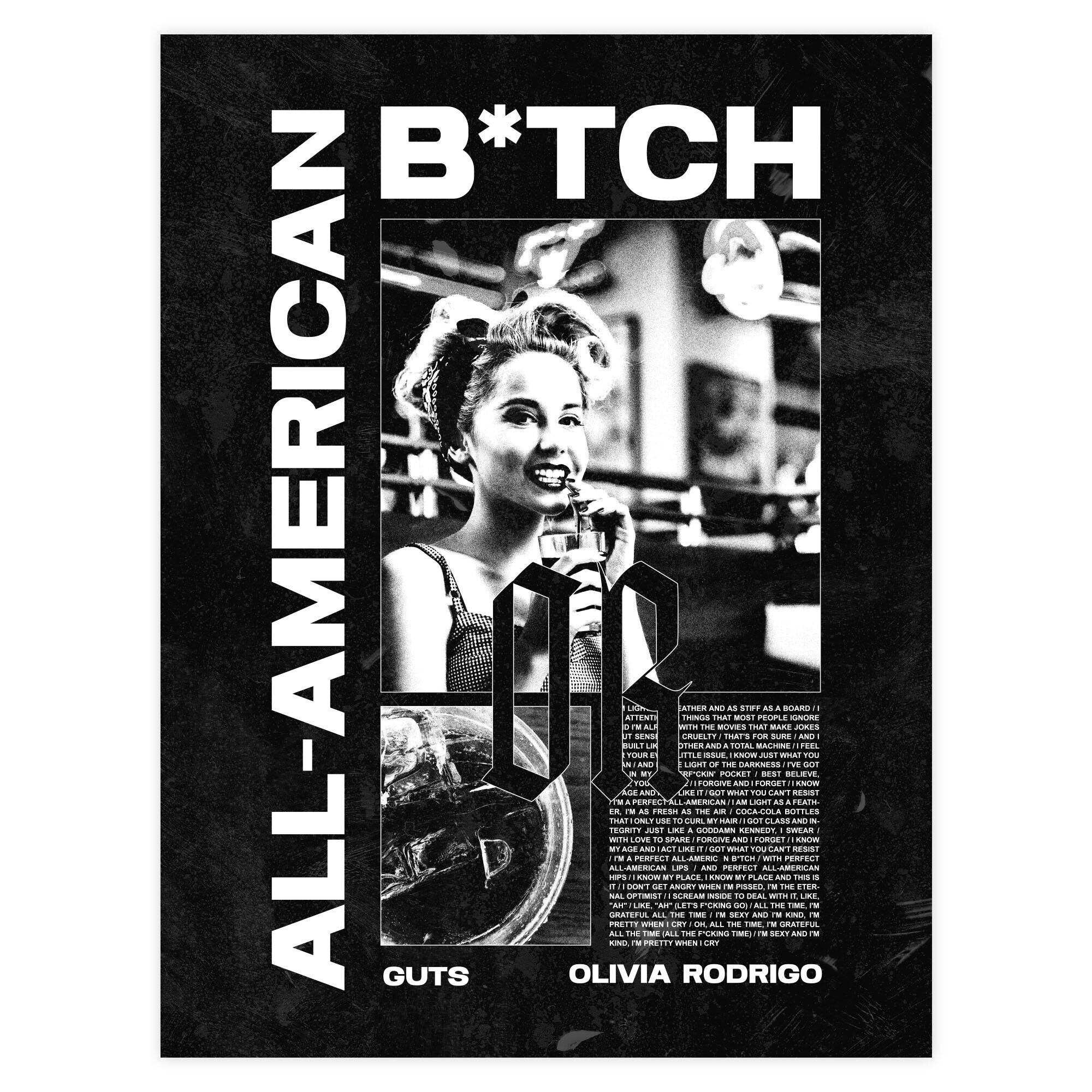All-american B Olivia Rodrigo Print Poster Wall Art - Etsy