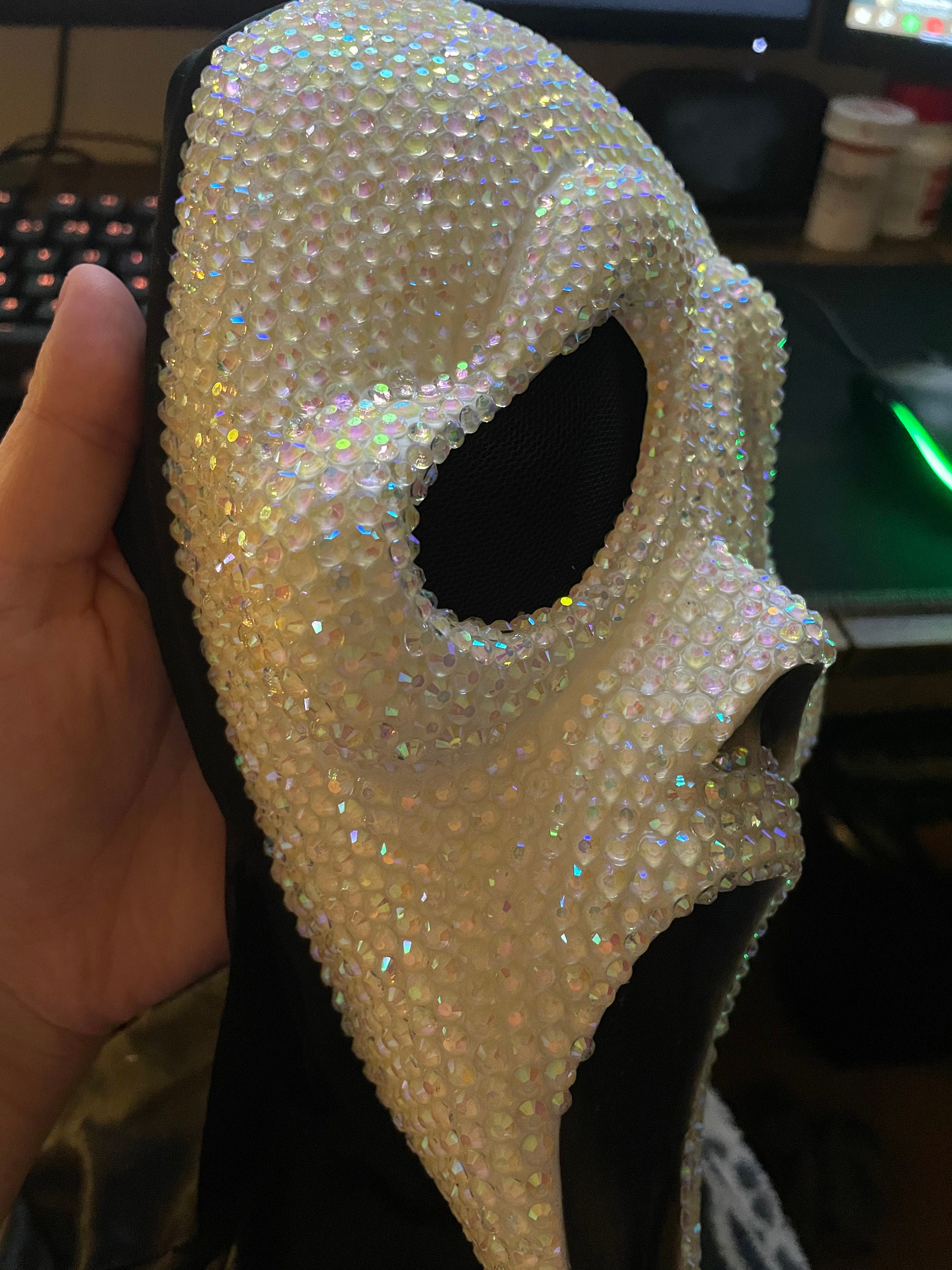 Bedazzled Ghostface Mask - Etsy