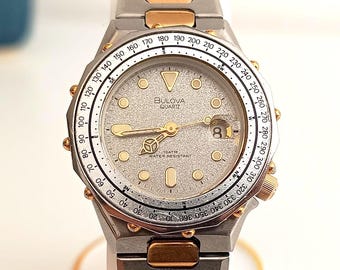Vintage Bulova 1B64L Diver 100M Quartz Women Watch