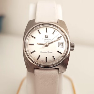 Montre Ancienne Tissot Seastar Seven - Mécanique Manuelle, Boîtier Acier, Cadran Blanc - Occasion